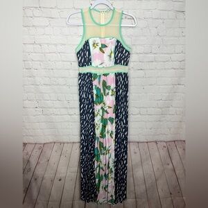 Jealous Tomato Sheer back pleated sleeveless maxi‎ dress, sz S, GUC
